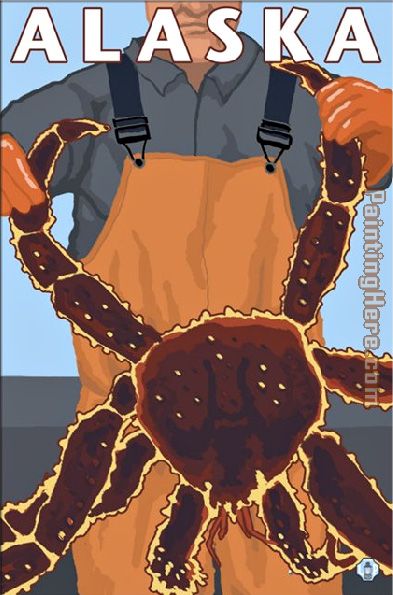 Crab painting - Sea life Crab art painting